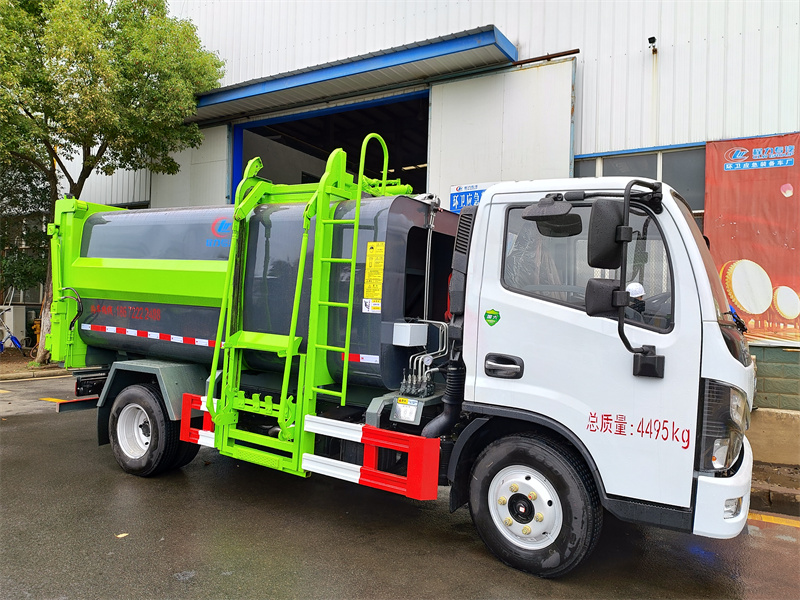 國六7方 藍(lán)牌東風(fēng)D6 側(cè)裝壓縮垃圾車